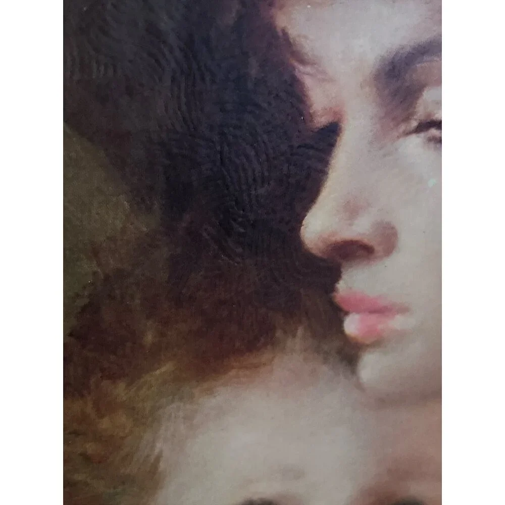 Vintage A. Pentitini Mother & Child Print – 14×16 Framed – 1960s-70s